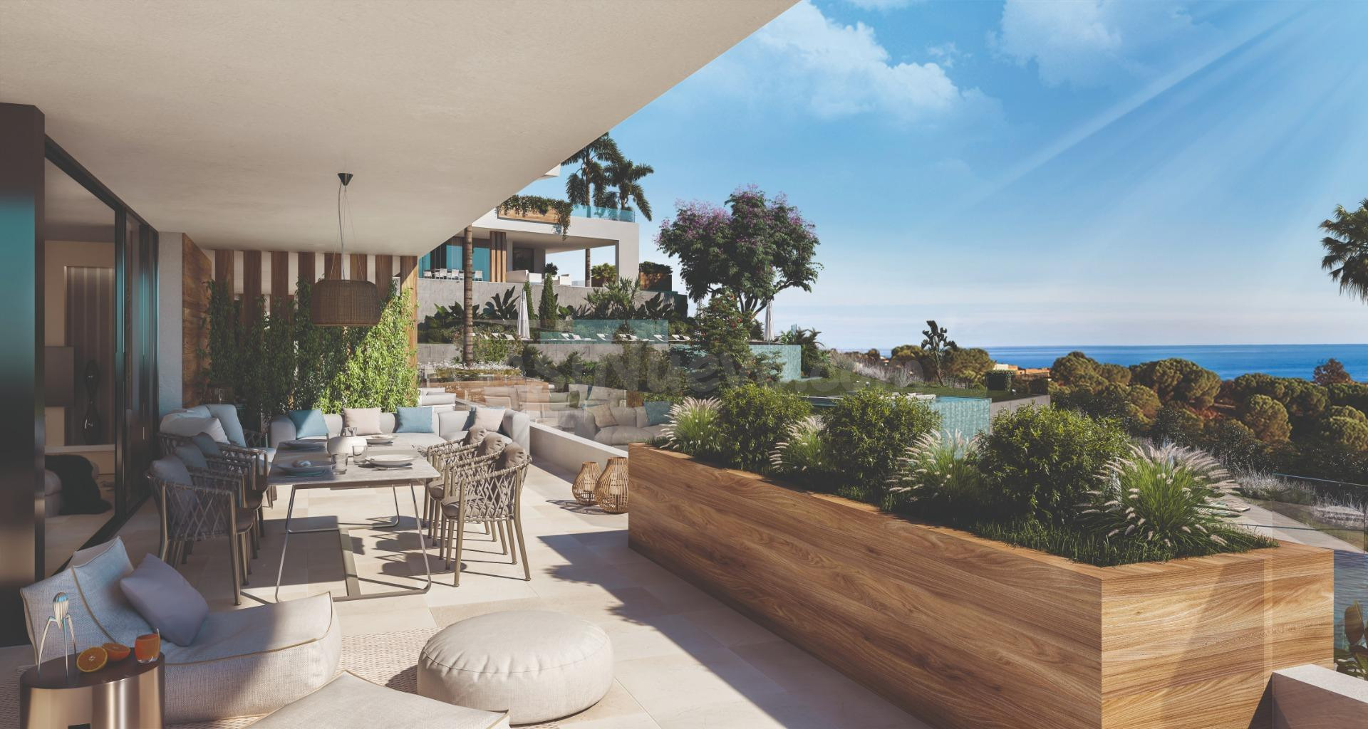 Apartamento Planta Baja de 4 dorm. y 3 baños con terraza y J