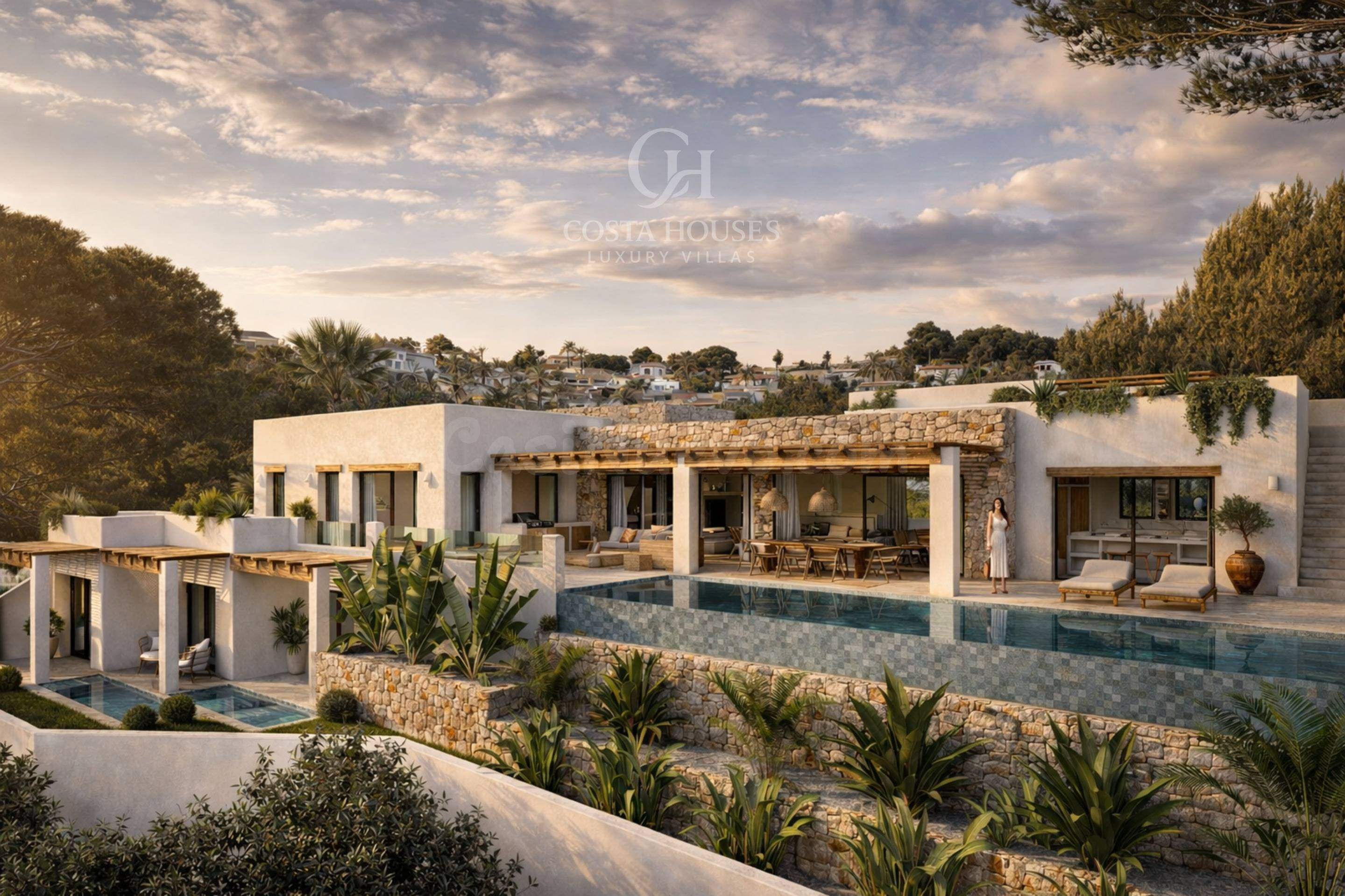 VILLA IBICENCA DE OBRA NUEVA EN construcción CERCA DEL MAR E - foto 2