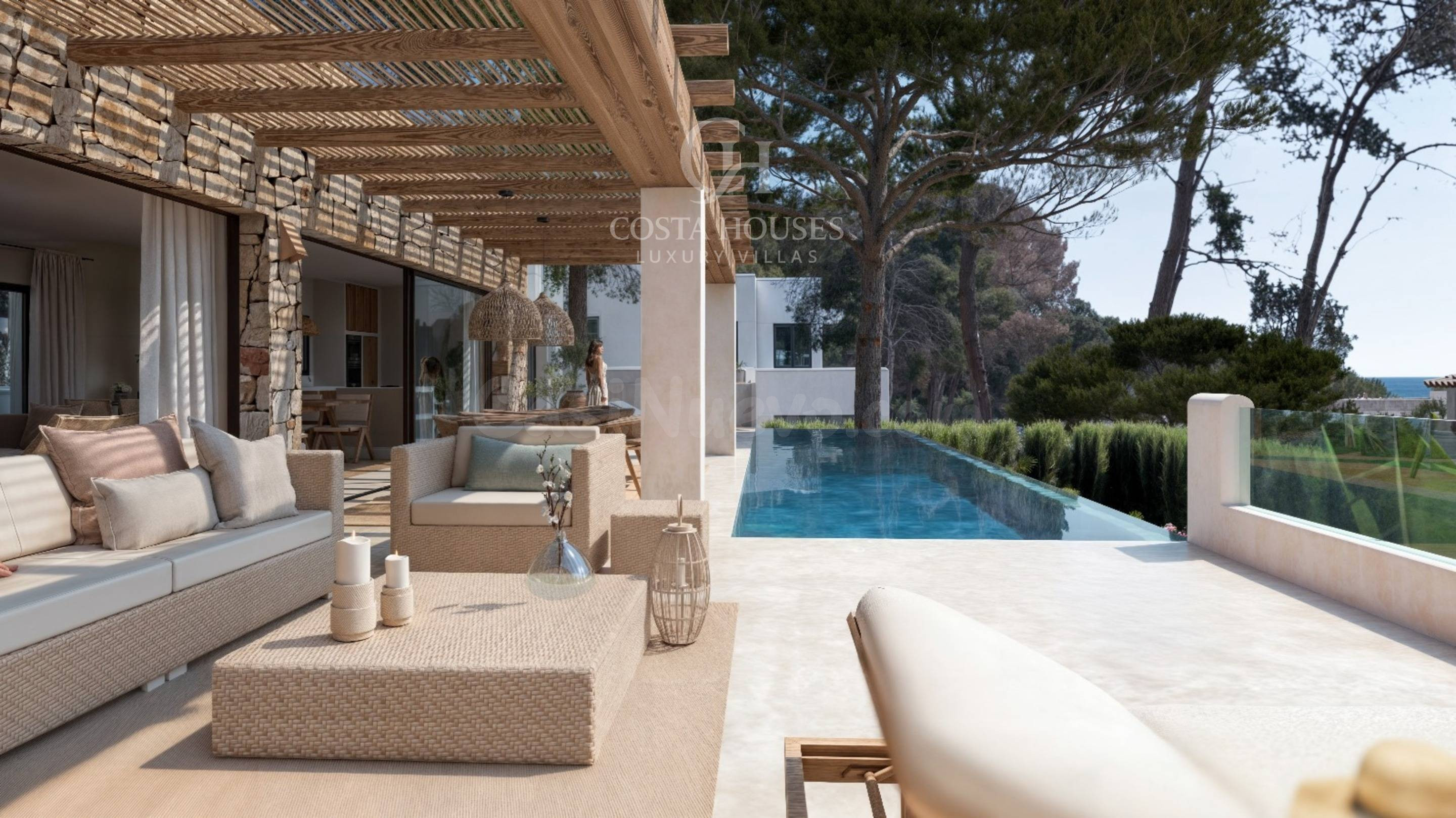 VILLA IBICENCA DE OBRA NUEVA EN construcción CERCA DEL MAR E - foto 5