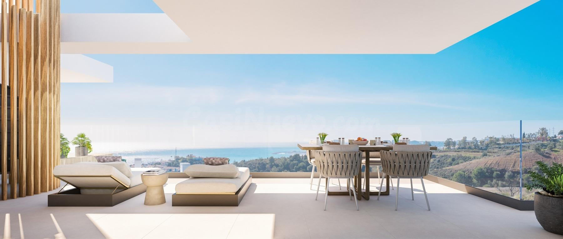 Ático de 2 dormitorios y 2 baños con solarium y Vistas al Ma