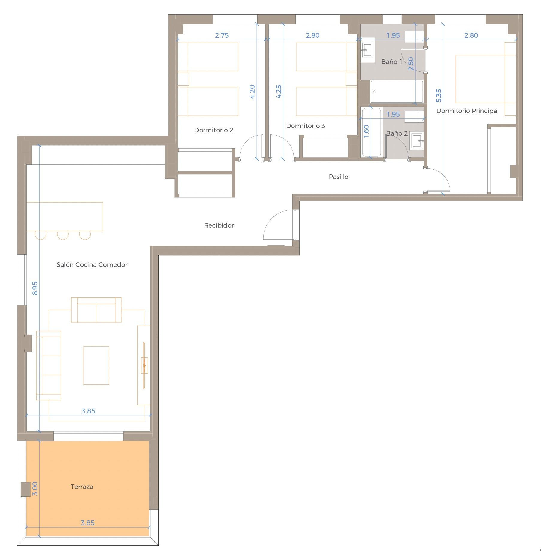 Apartamento de 2 dormitorios, 2 baños con vistas al Mar. El  - foto 3