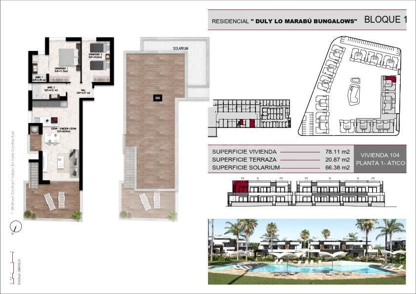 Bungalow 2 habitaciones 88m² en venta - Lo Marabú - foto 4