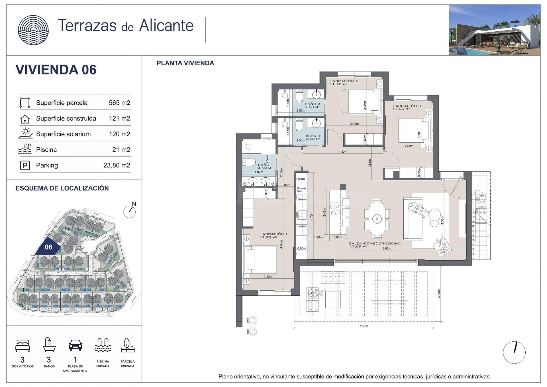 Villa 3 habitaciones 124m² en venta - Dorado Country Club - foto 5