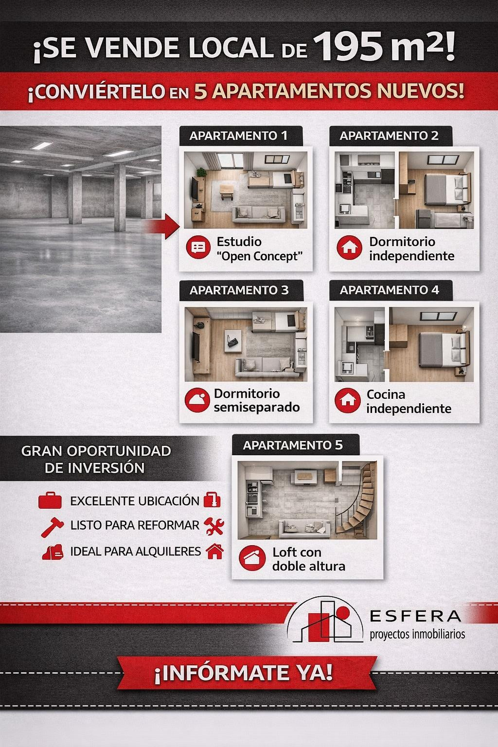 LOCAL DE 78 y 112 m2. Venta en conjunto o por separado - foto 2