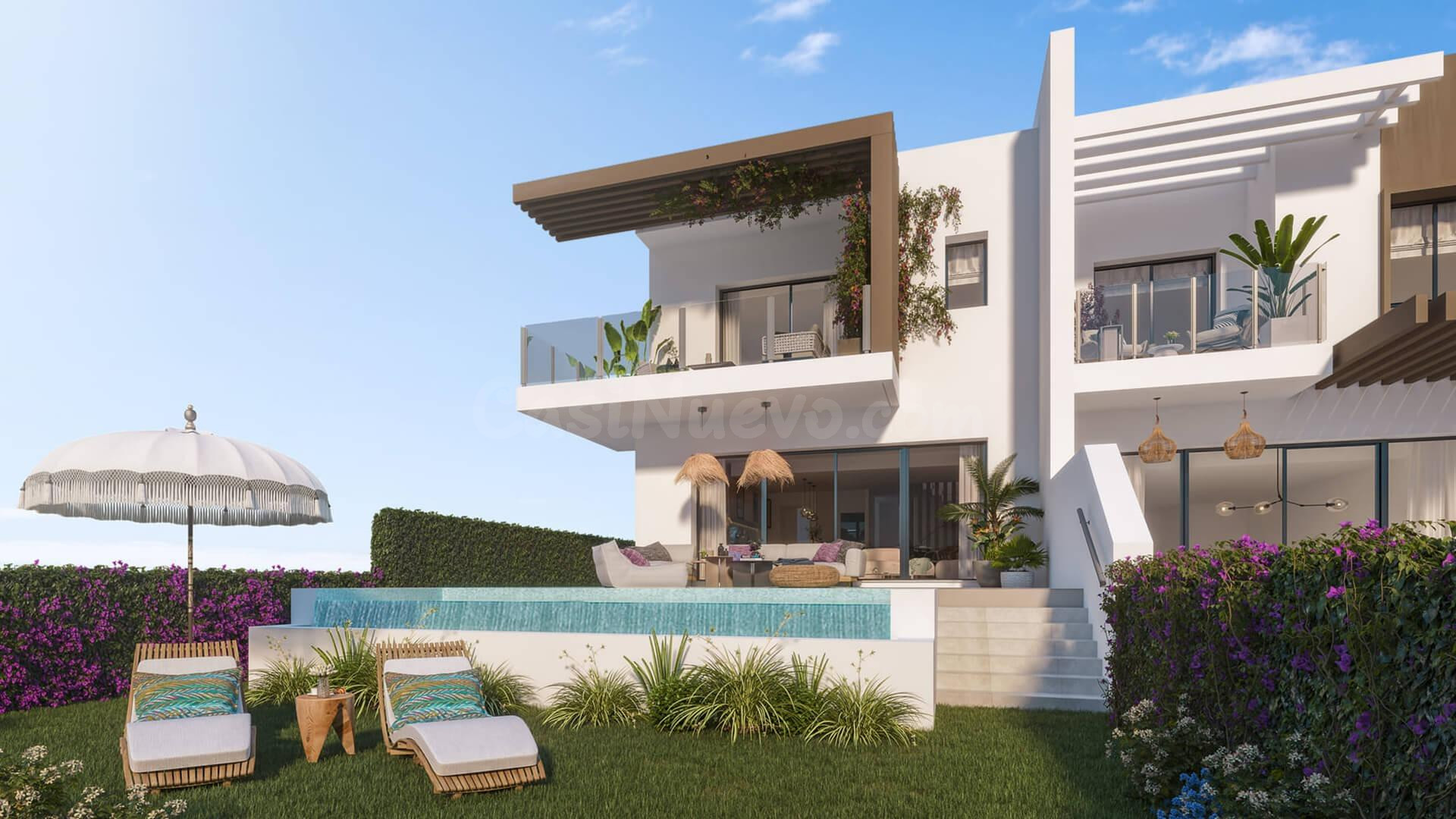 Adosado de 4 dormitorios y 3 baños con jardín privado. El Ch