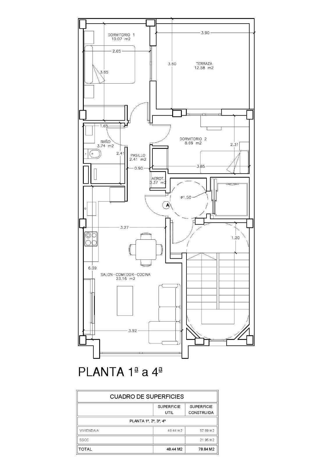 Grupo la Noria VENDE apartamento de OBRA NUEVA situado en Calle Miguel Servet número 14.