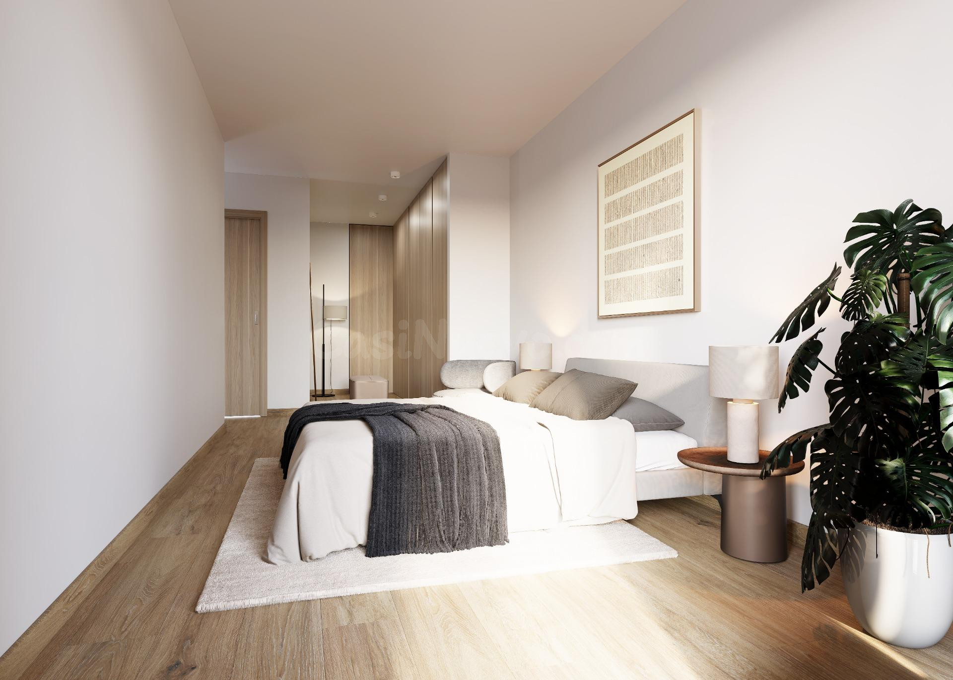 Apartamento de 1 dormitorio con garaje y trastero a 200 metr