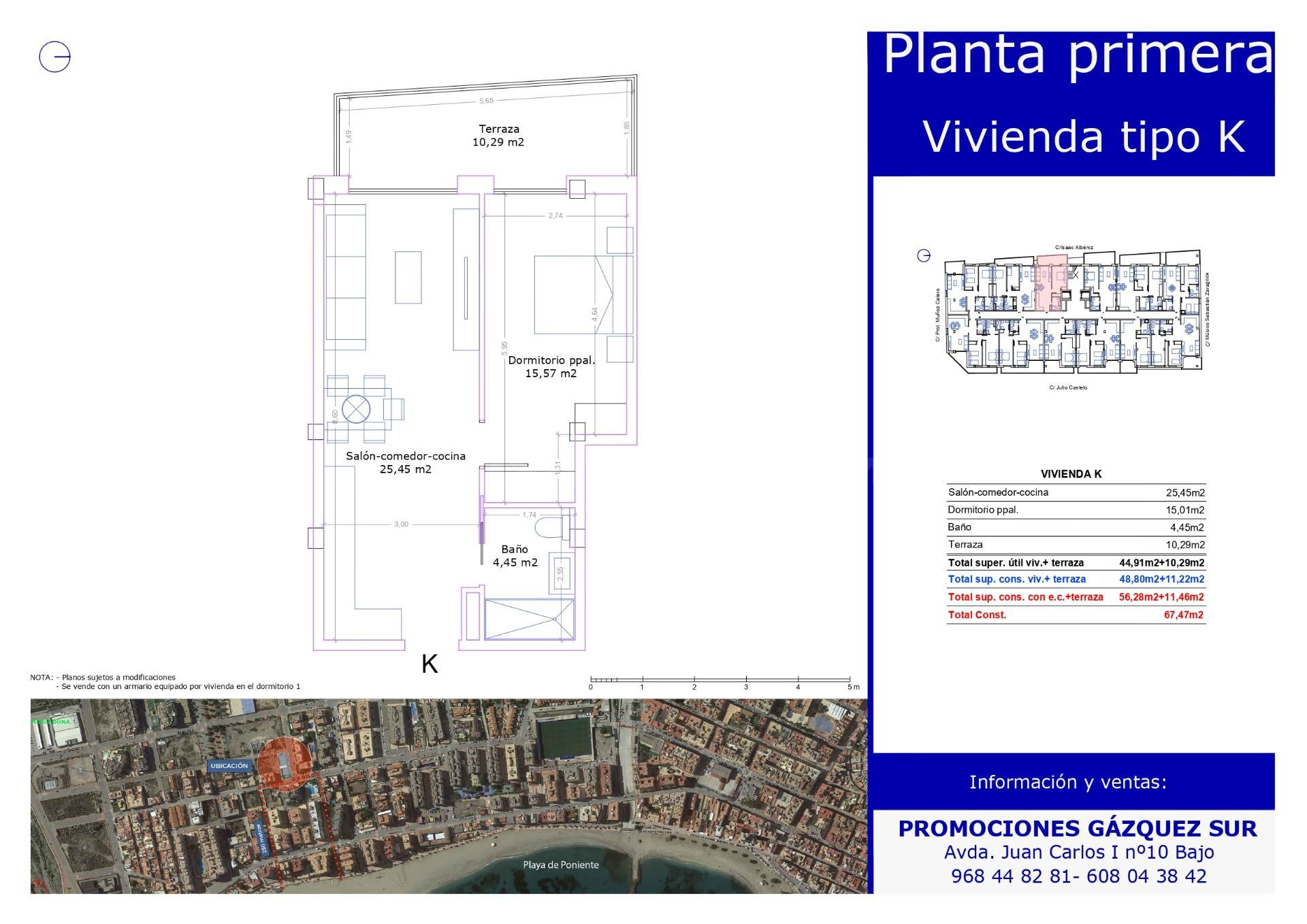 Apartamento de 1 dormitorio con garaje y trastero a 200 metr - foto 2