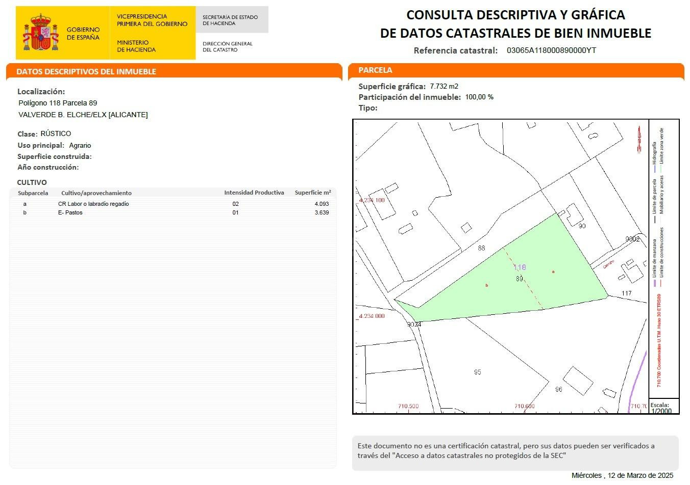 Venta de parcela Rustica en Valverde Bajo - foto 3