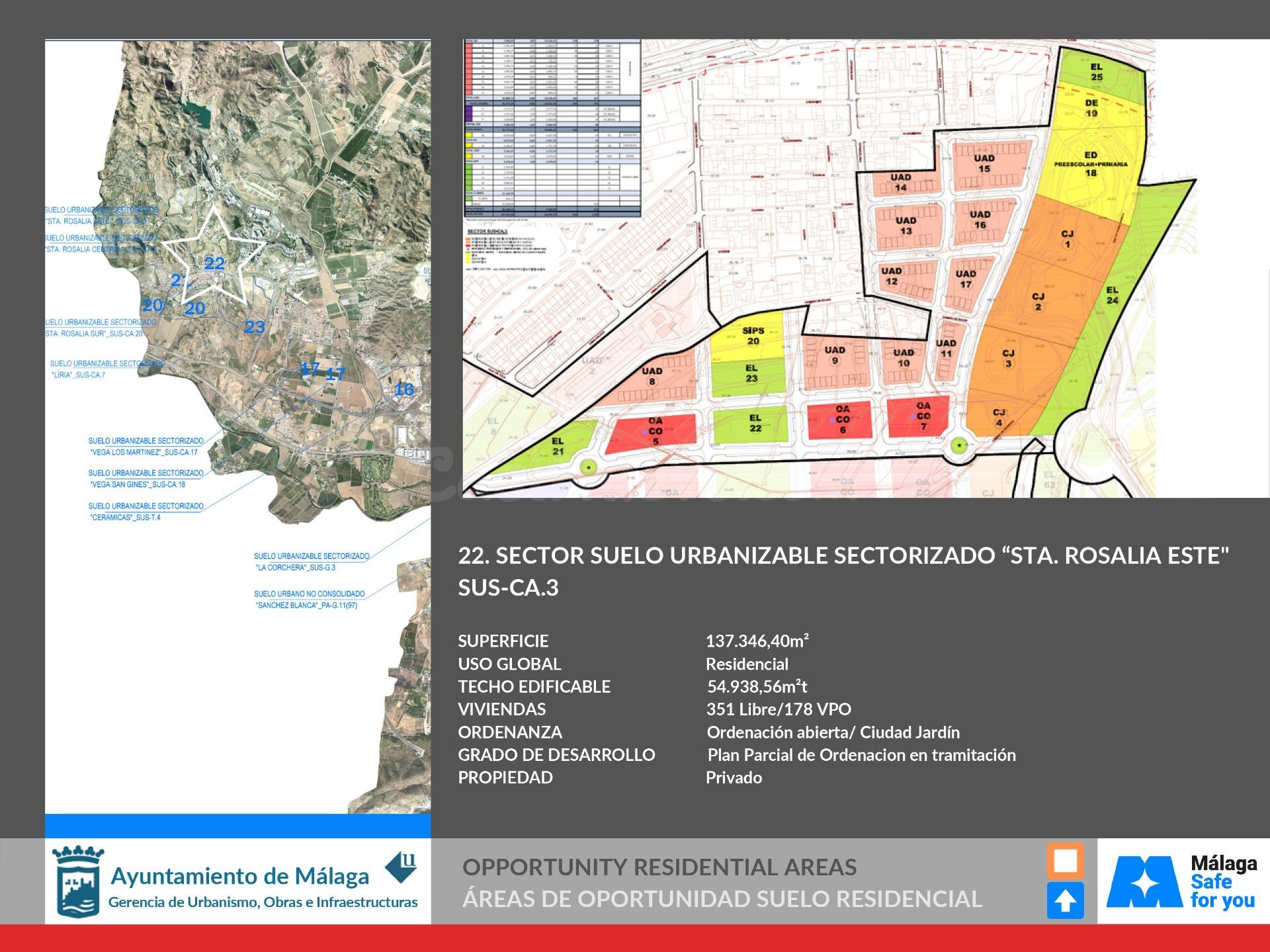 Suelo urbanizable de 3000 Metros  en venta en Campanillas pe