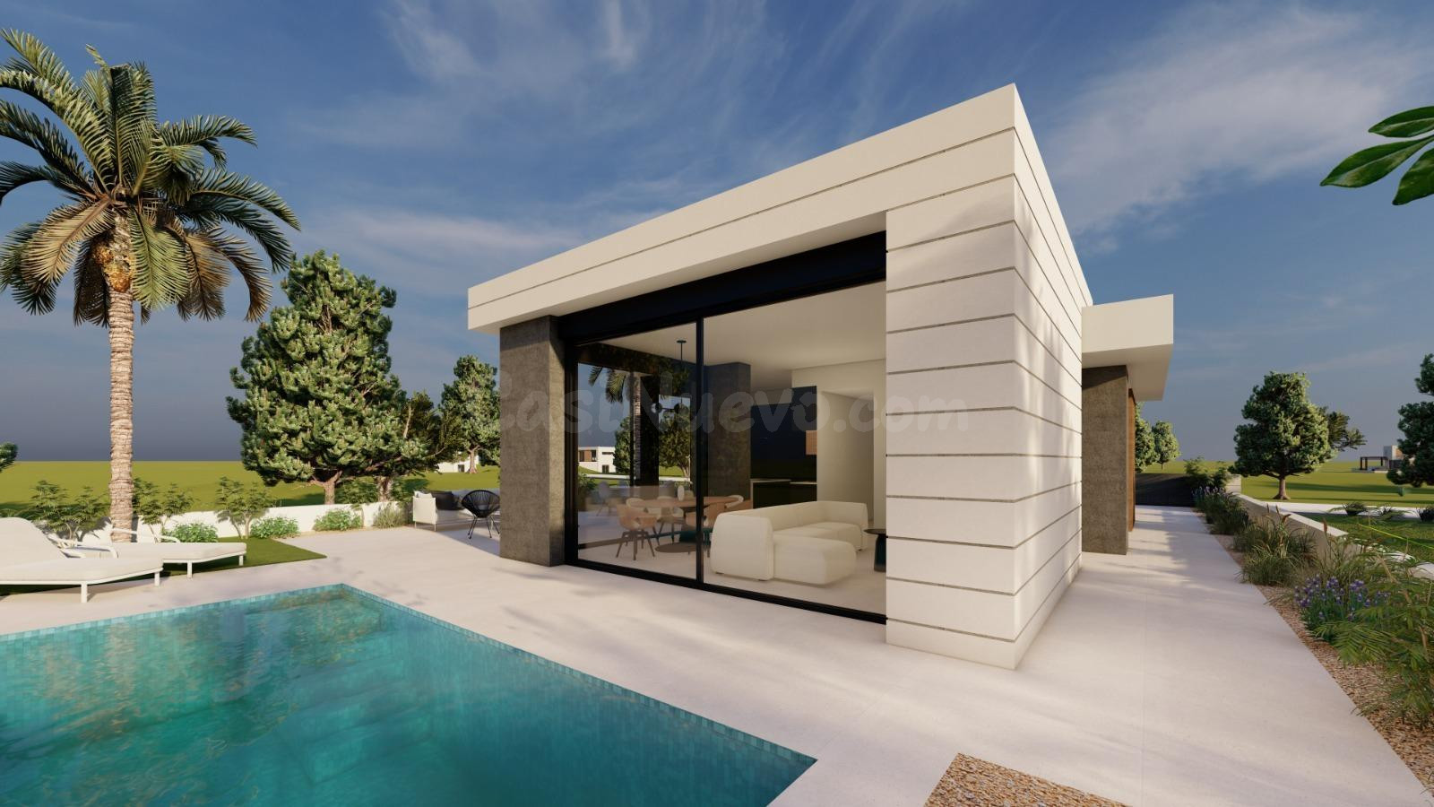 VILLAS DE OBRA NUEVA EN PILAR DE LA HORADADA EN EL CAMPO DE 