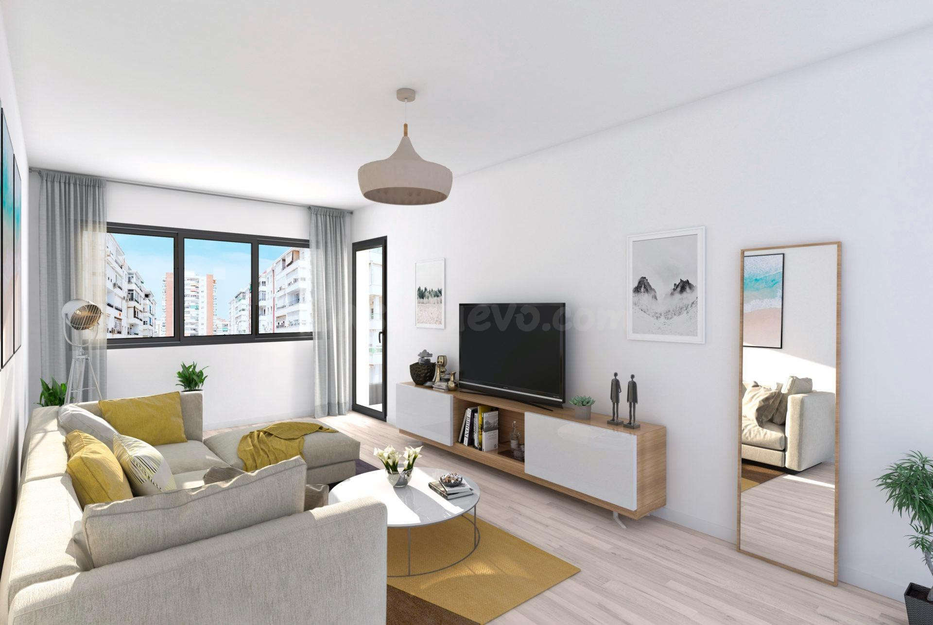 APARTAMENTO DE OBRA NUEVA CON GARAJE Y TRASTERO. AMUEBLADO Y EQUIPADO. PISCINA CON SOLARIUM. LLAVE EN MANO.