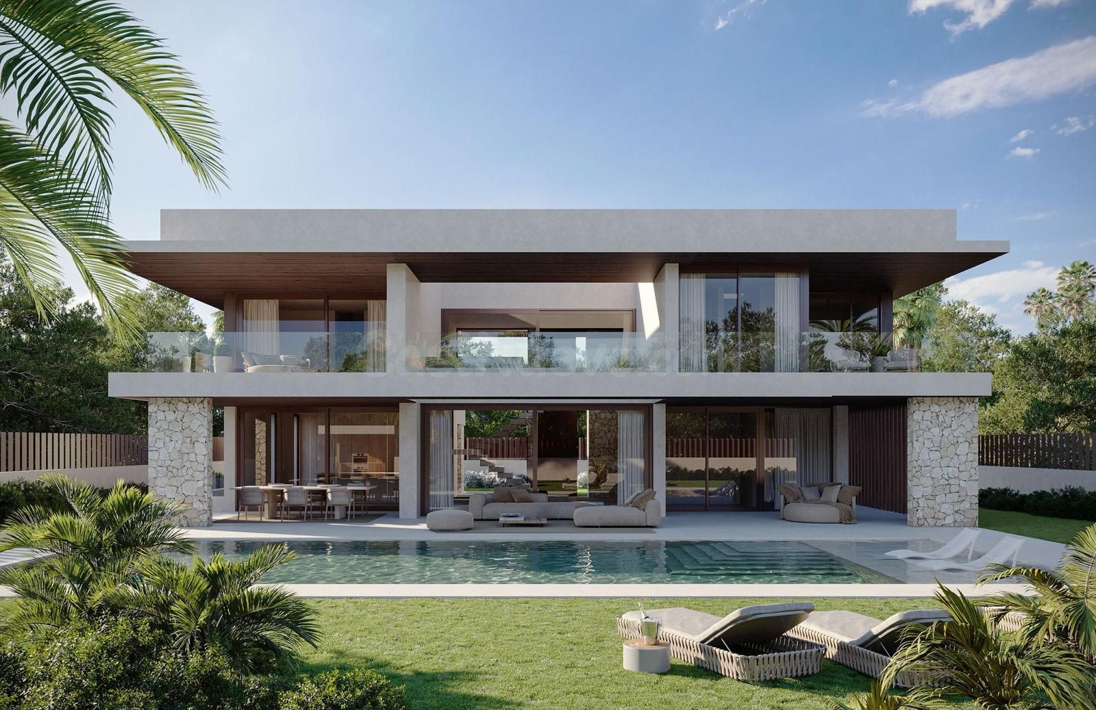 South-Facing Plot with Fully Approved Contemporary Villa Project in Bel Air, Estepona