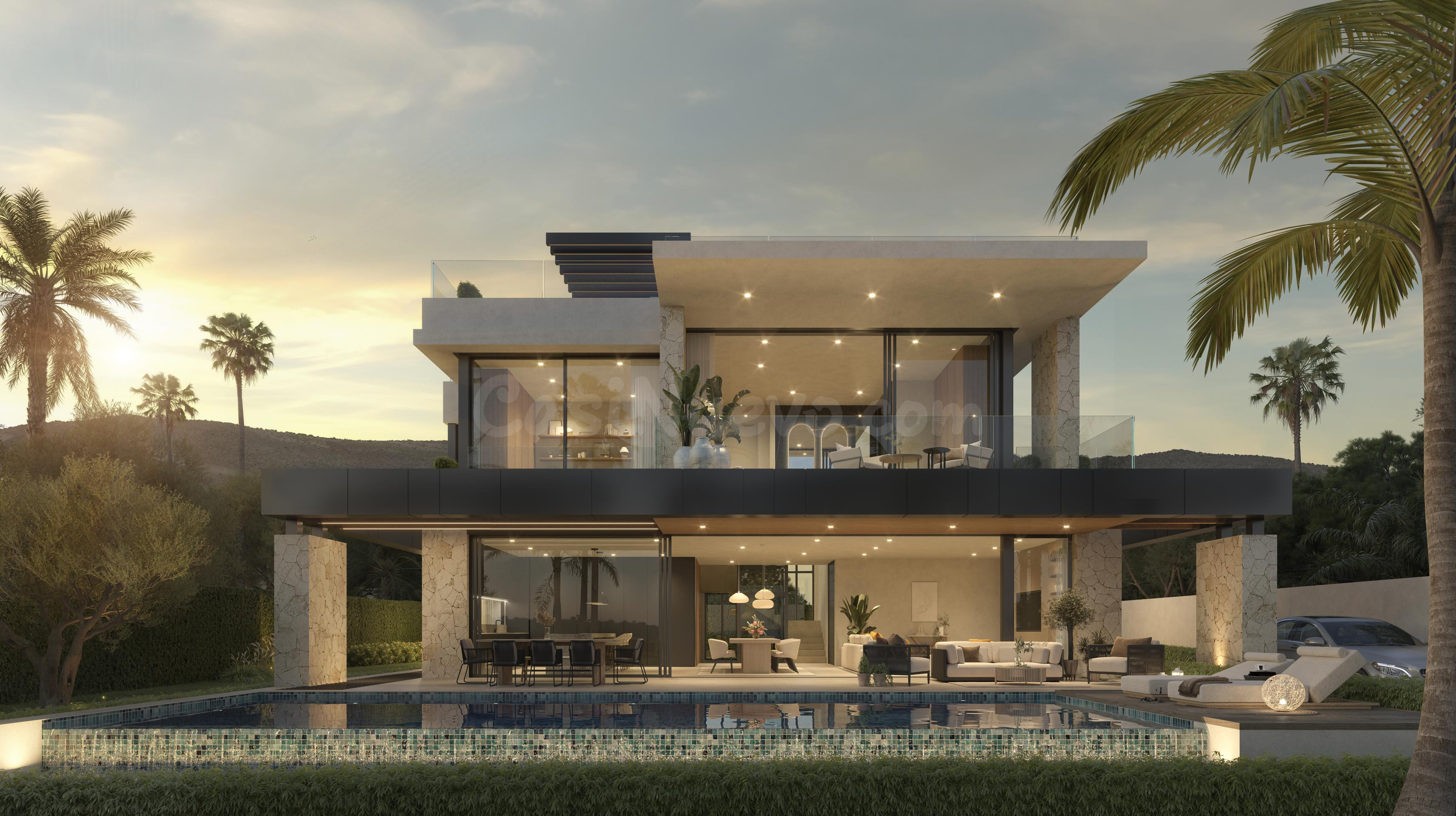 Luxury Villa Under Construction with Sea Views in Los Monter