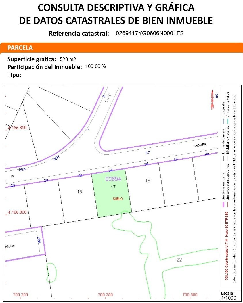 SE VENDE PARCELA DE 523 m2 EN PLAYA HONDA