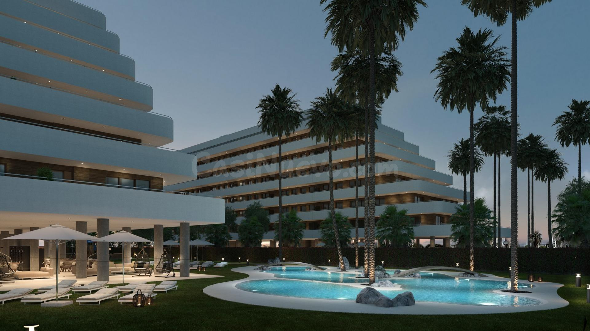 Apartamentos de nueva construcción en primera línea de playa