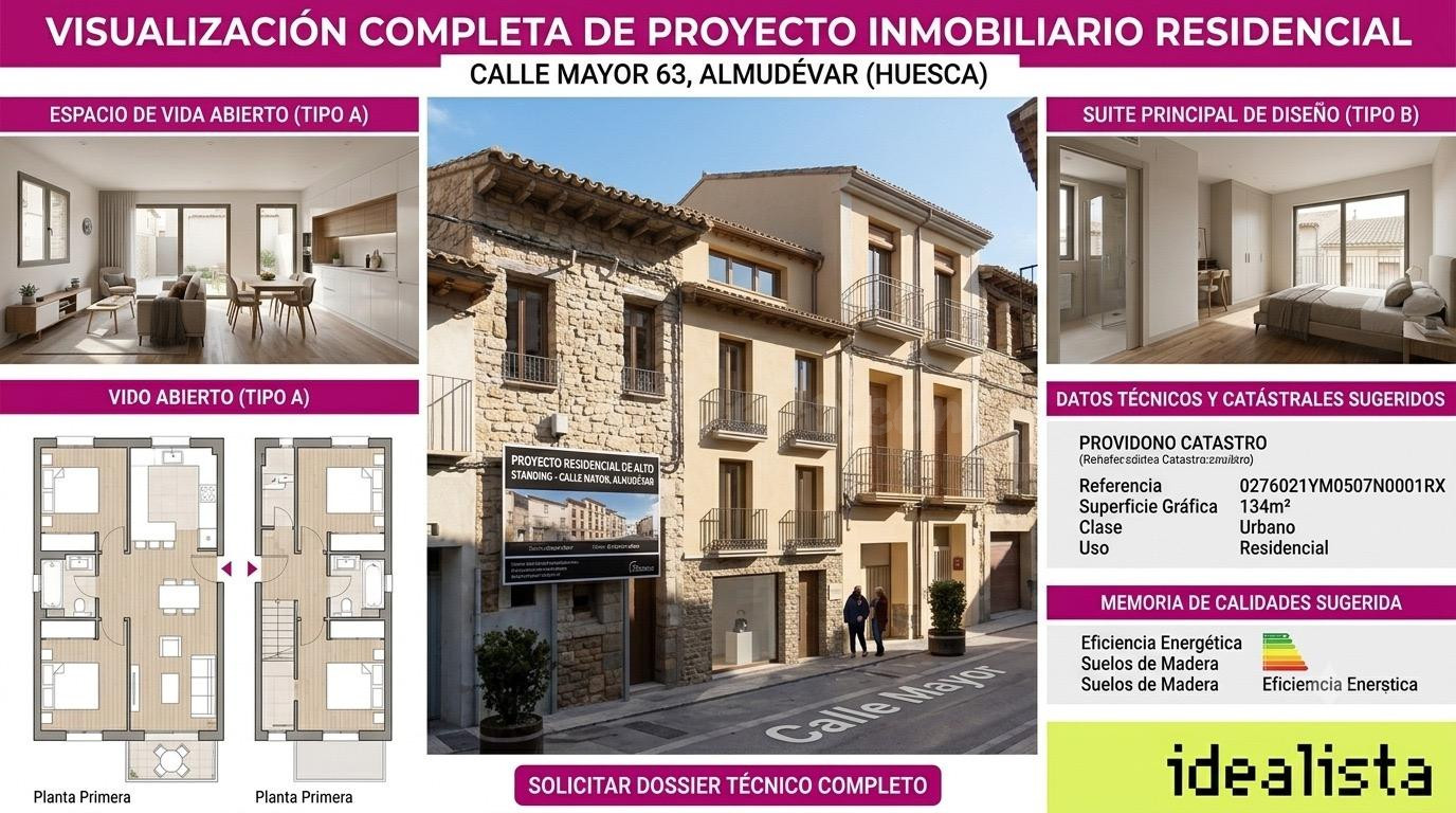 ¡CREA TU HOGAR A MEDIDA! Terreno Urbano de 134 m2 en Calle Mayor, Almudévar