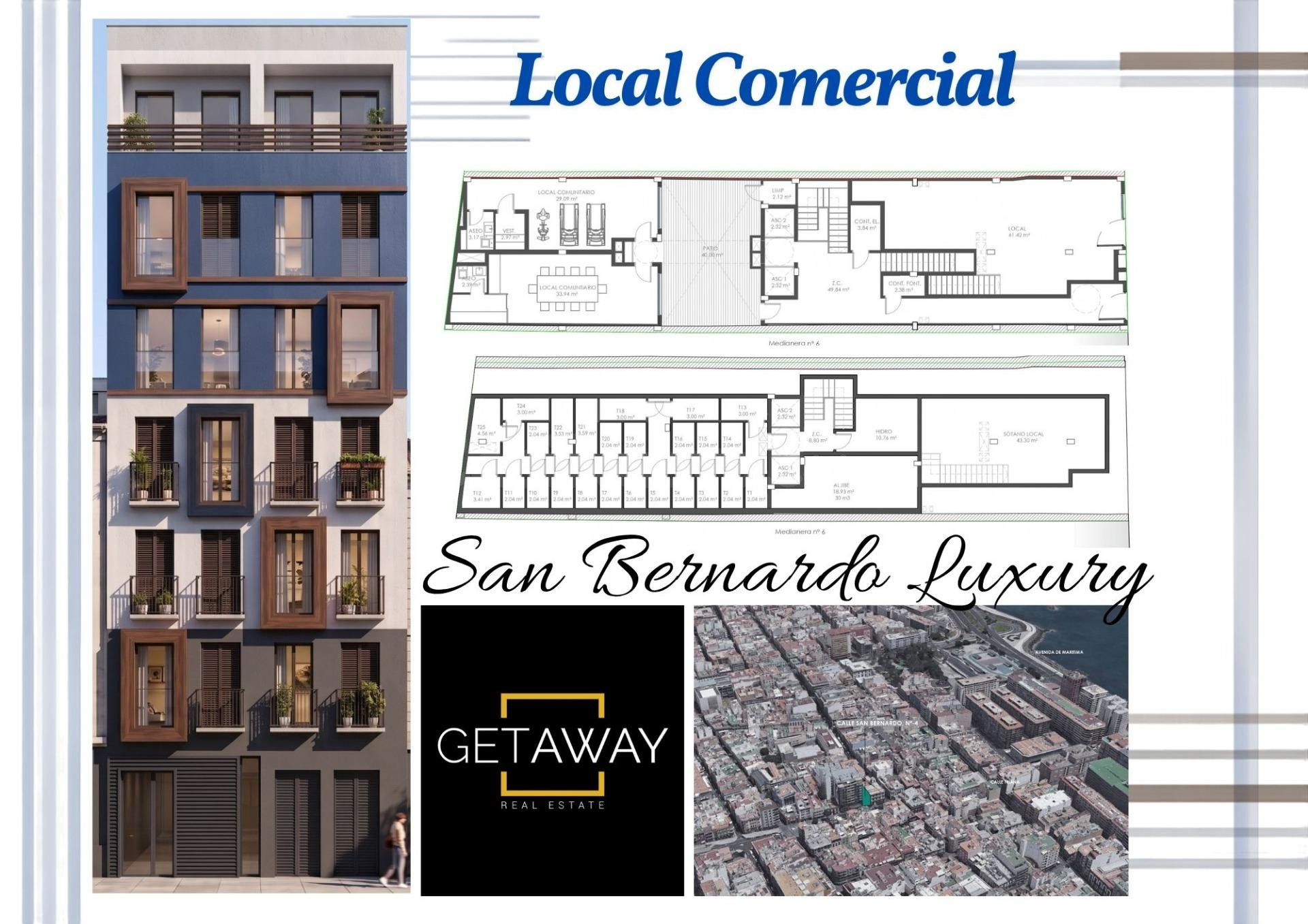 Oportunidad estratégica de inversión: Local comercial de obra nueva en Calle San Bernardo, a pasos de la emblemática Calle Triana