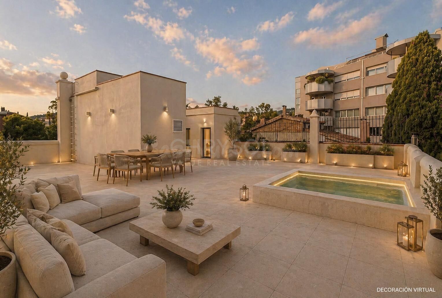 Ático a estrenar en Tres Torres con gran terraza.