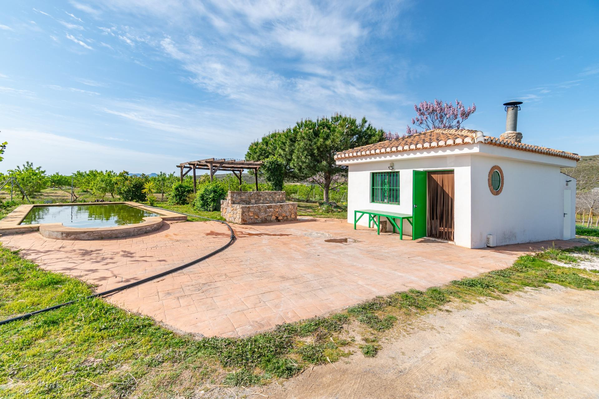 Finca rústica en venta con casa, nave y piscina