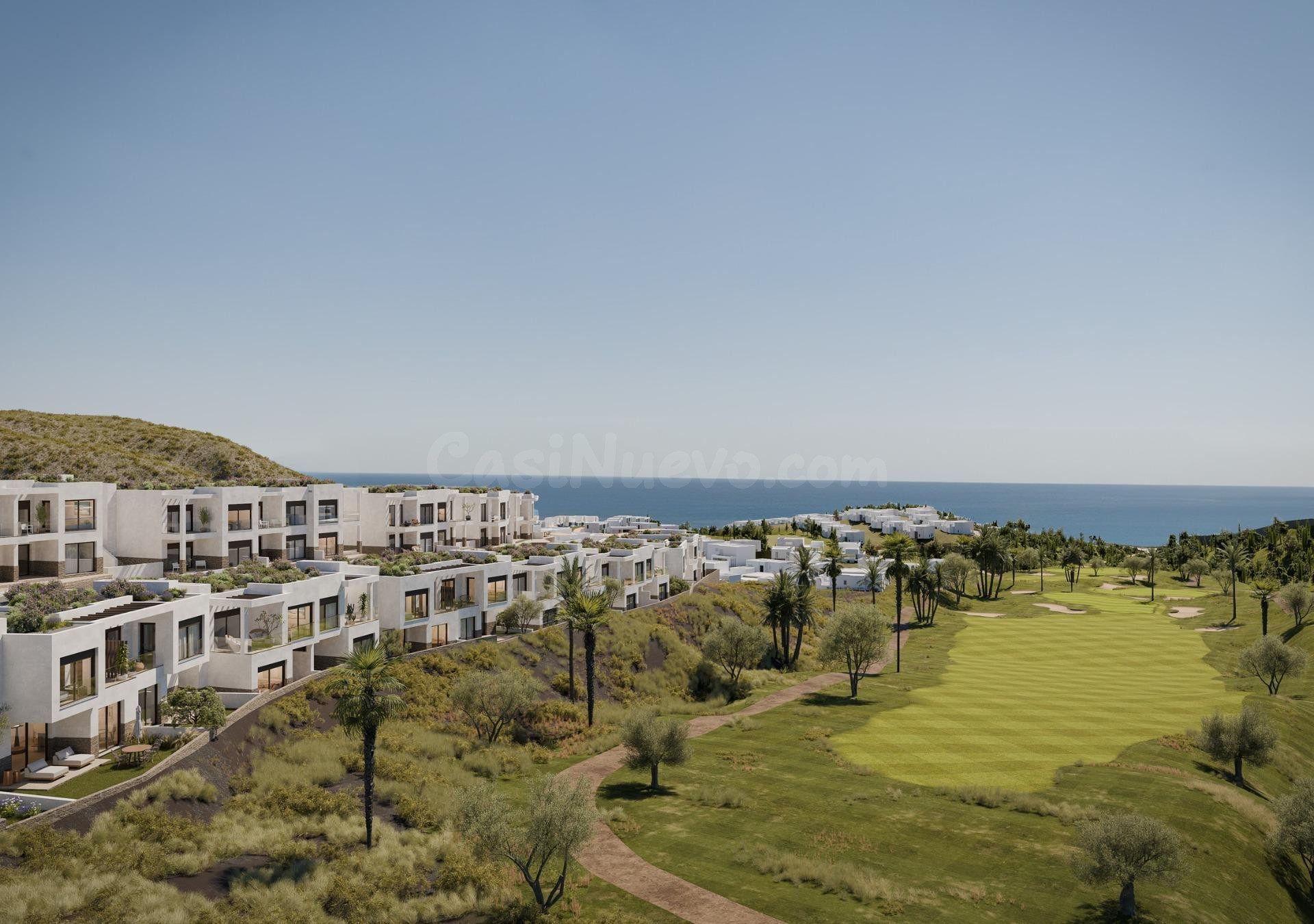 Vistas panorámicas al mar Mediterráneo en resort en primera línea de playa
