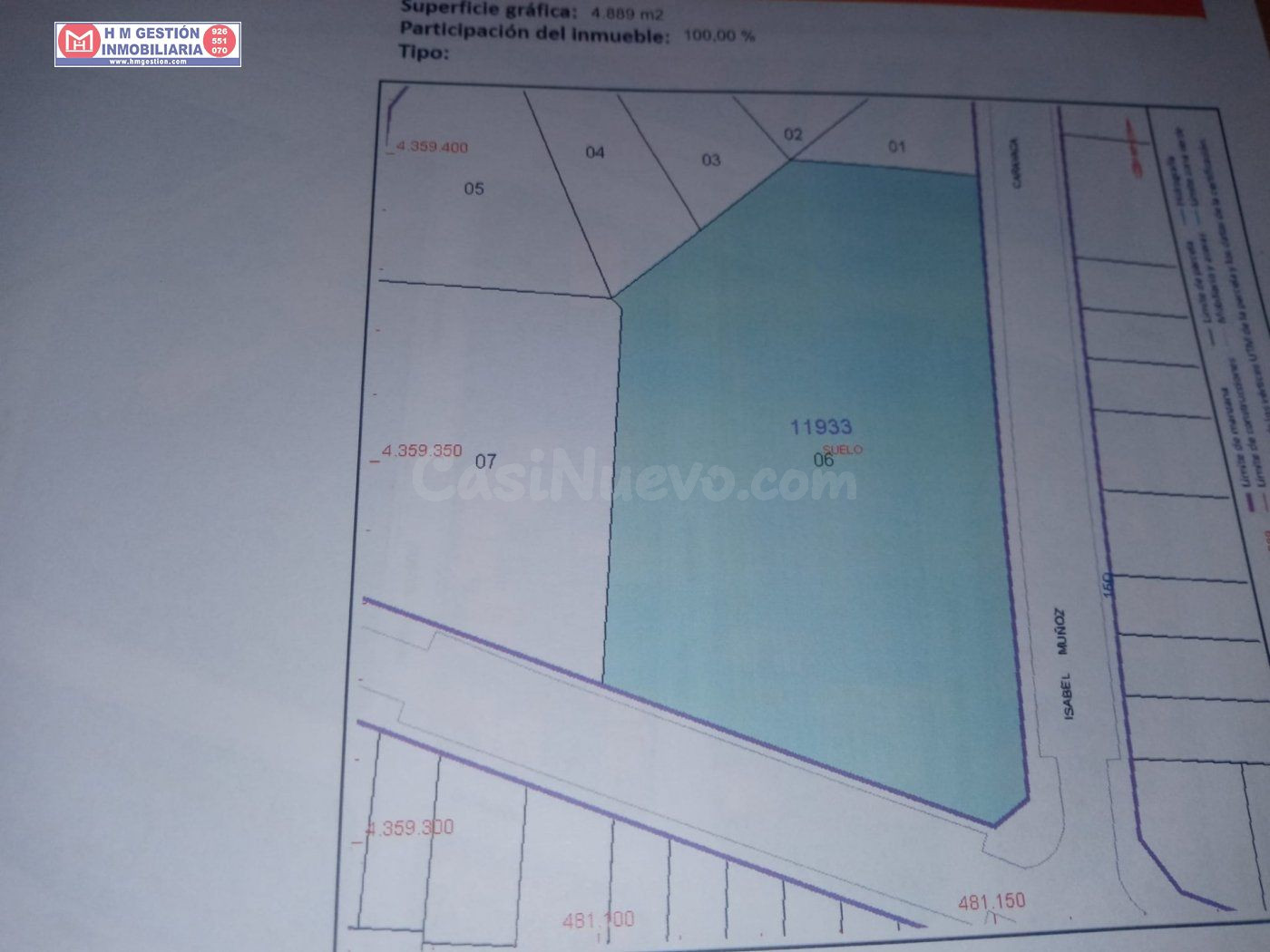 SE VENDE 4.889 m/2 ZONA AVD. PABLO IGLESIAS, EN alcázar de san juan