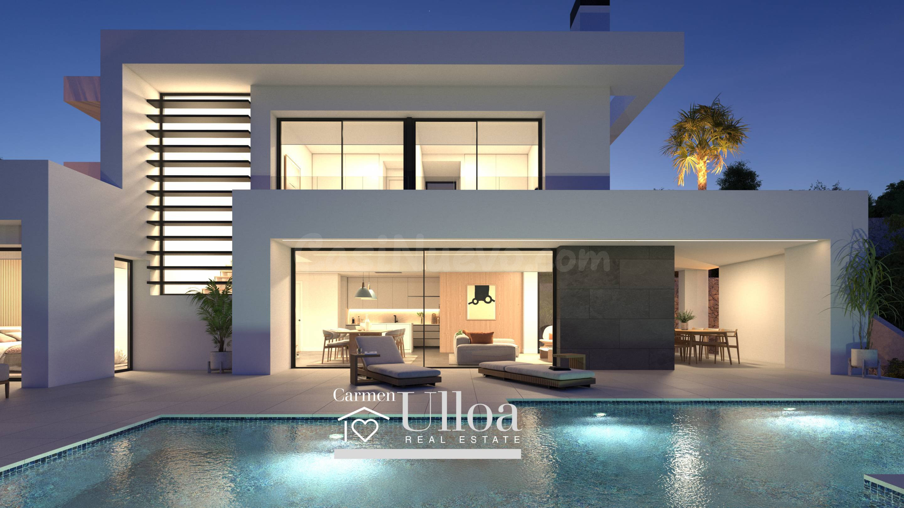 VILLA CONTEMPORÁNEA DONDE EL MEDITERRÁNEO ES PROTAGONISTA