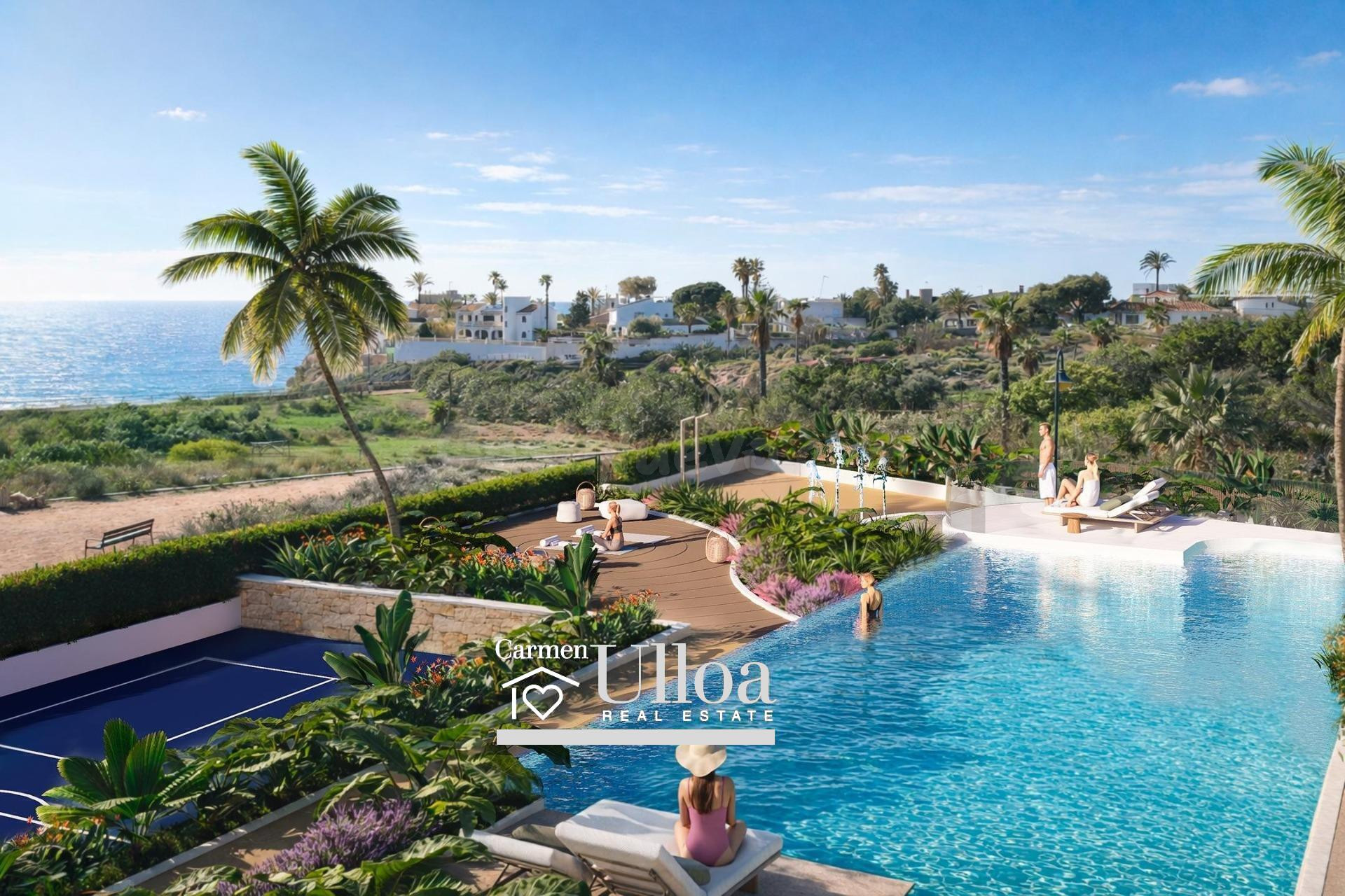 VILLA ADOSADA EN PRIMERA LÍNEA DEL MEDITERRÁNEO EN EL CAMPELLO