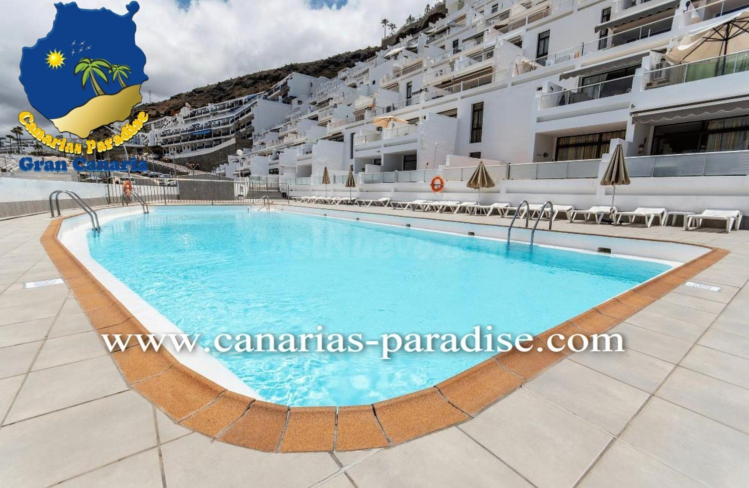 Canarias Paradise Real Estate - Ático de 1 dormitorio con terraza de 20 m2 y piscina en Puerto Rico, Gran Canaria