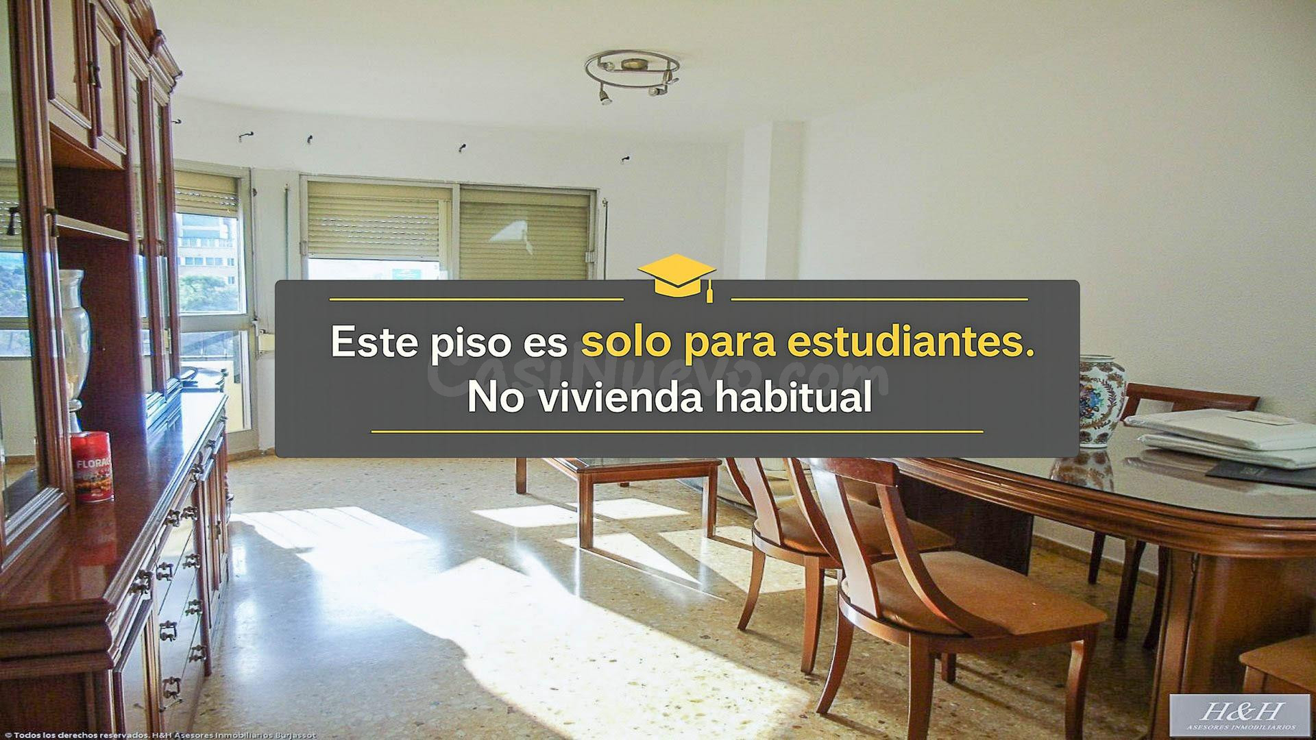 Se alquila piso solo para estudiantes en Cantereria. / HH Asesores, Inmobiliaria en Burjassot/