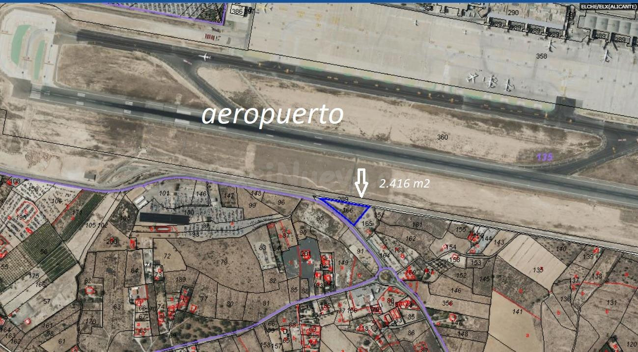 PARCELA RÚSTICA FRENTE AL AEROPUERTO ALICANTE-ELCHE – UBICACIÓN EXCEPCIONAL