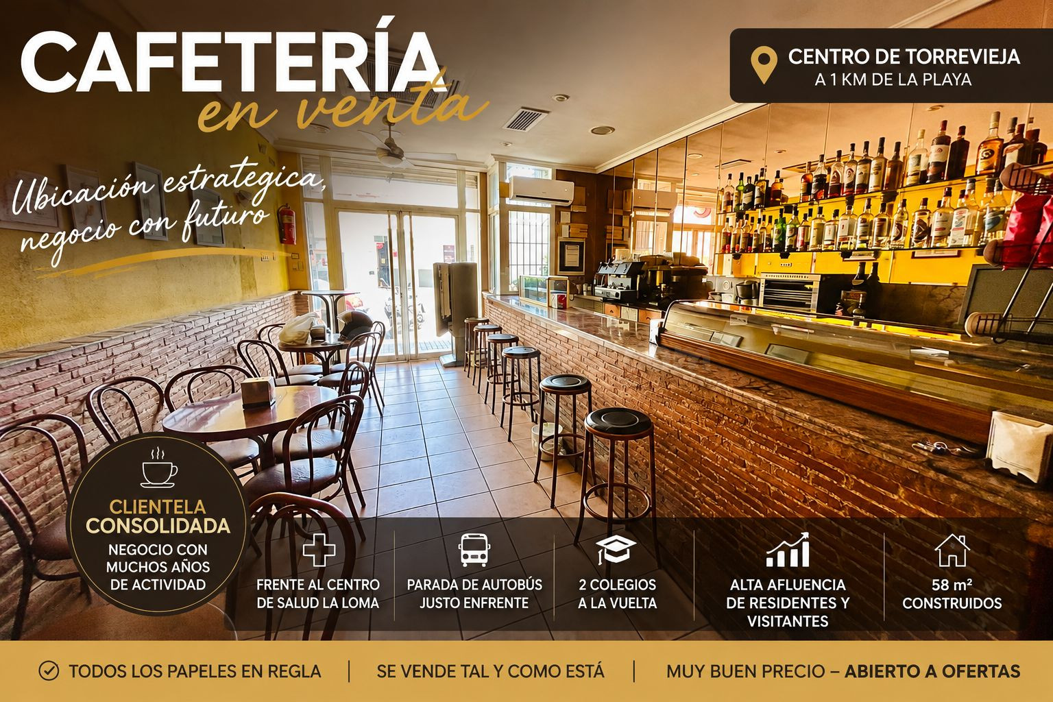 Local comercial 56m² en venta - Estacion de autobuses