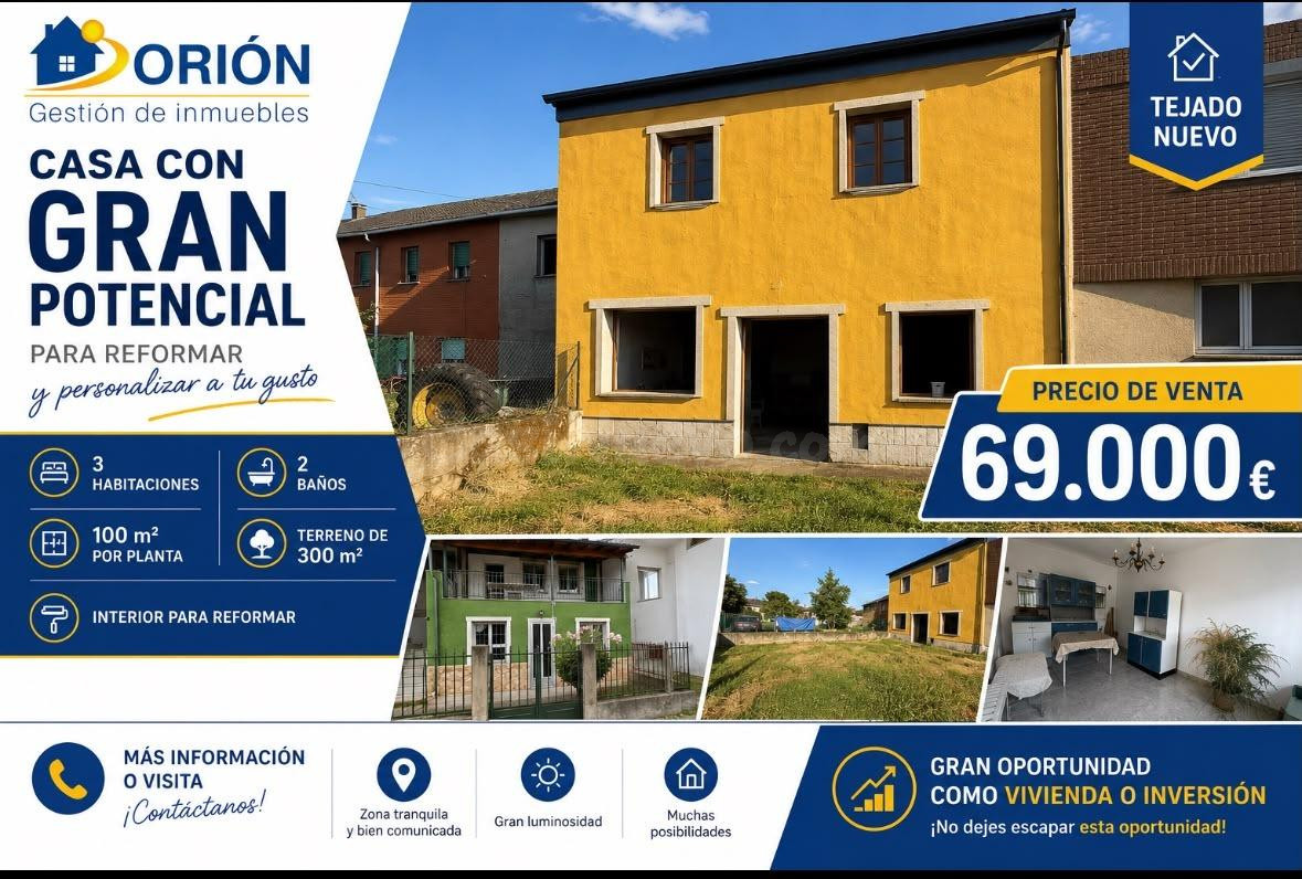 SE VENDE CASA PARA REFORMAR EN FUENTESNUEVAS. TEJADO NUEVO.