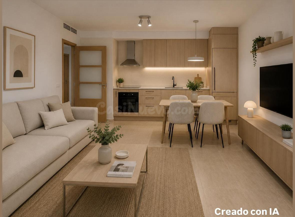 Piso de 2 habitaciones con patio y garaje en San Ginés, Murcia