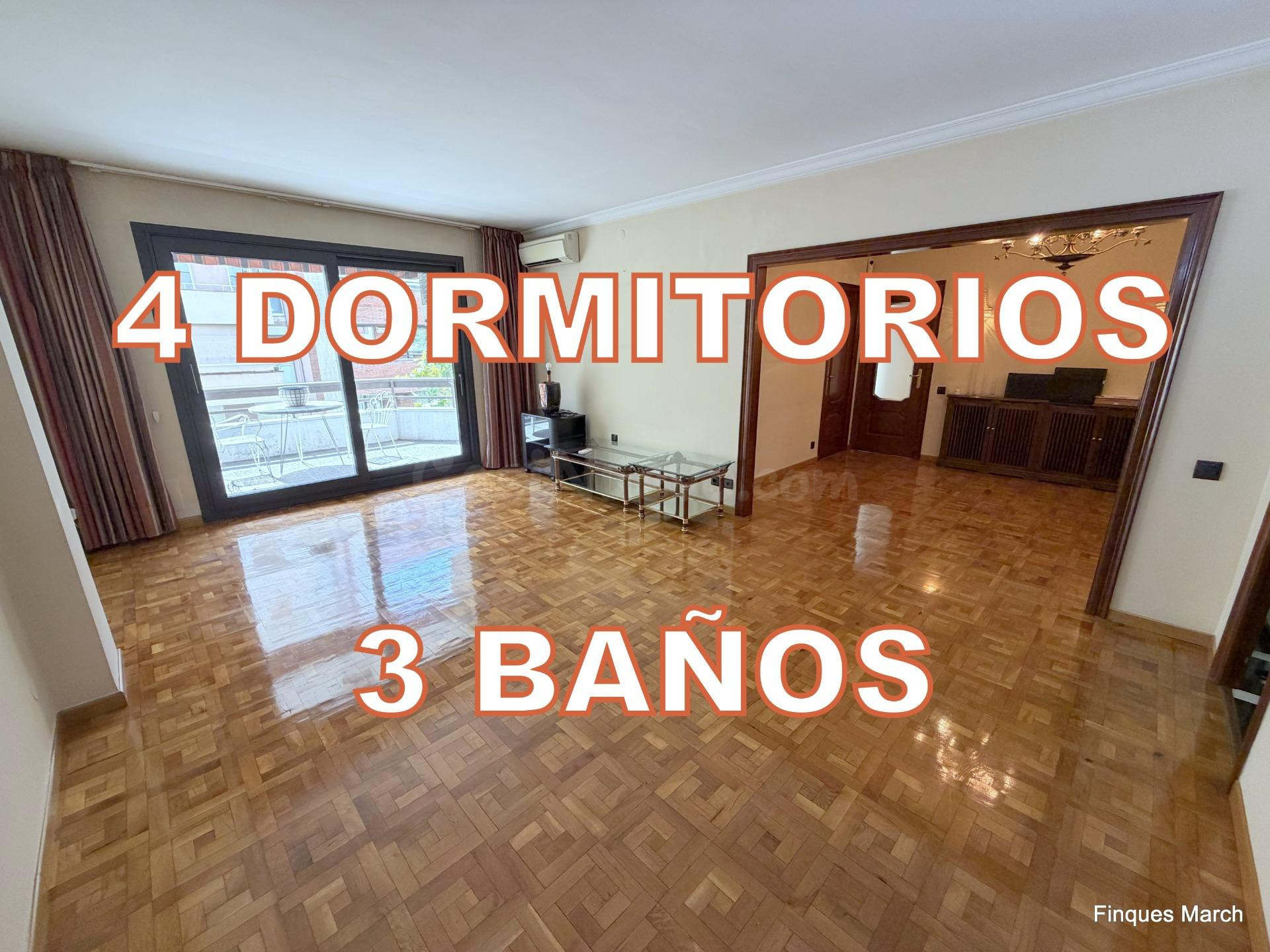 Piso de 142 m2 c/terraza, 4 dormitorios y 3 baños, parking opcional