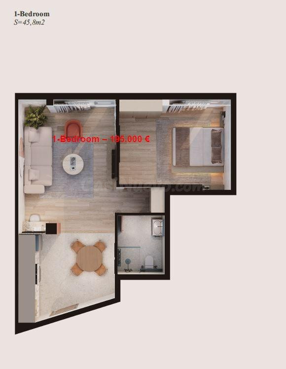 PISO DE UNA habitación EN PONIENTE