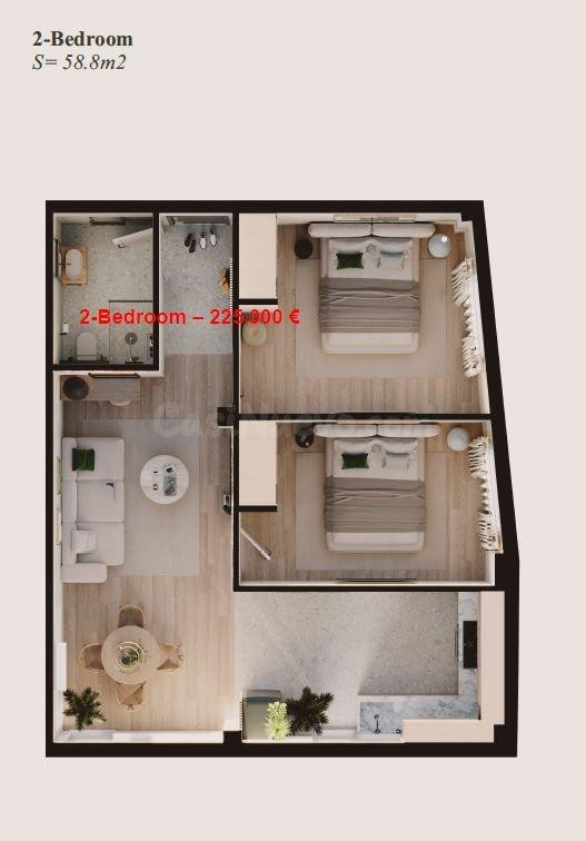 PISO EN PONIENTE 2 habitaciones