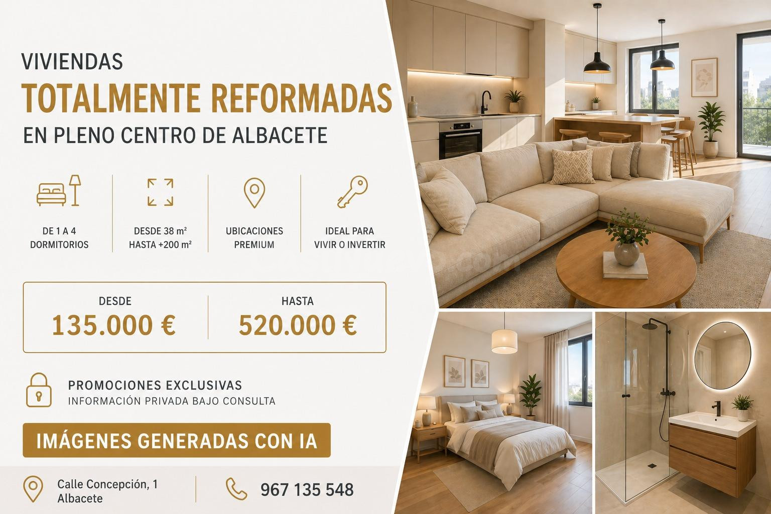 PROMOCIONES EXCLUSIVAS DE VIVIENDAS EN ALBACETE