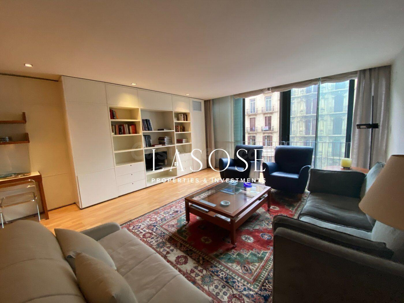 Hermoso piso de un dormitorio en Rambla de Catalunya