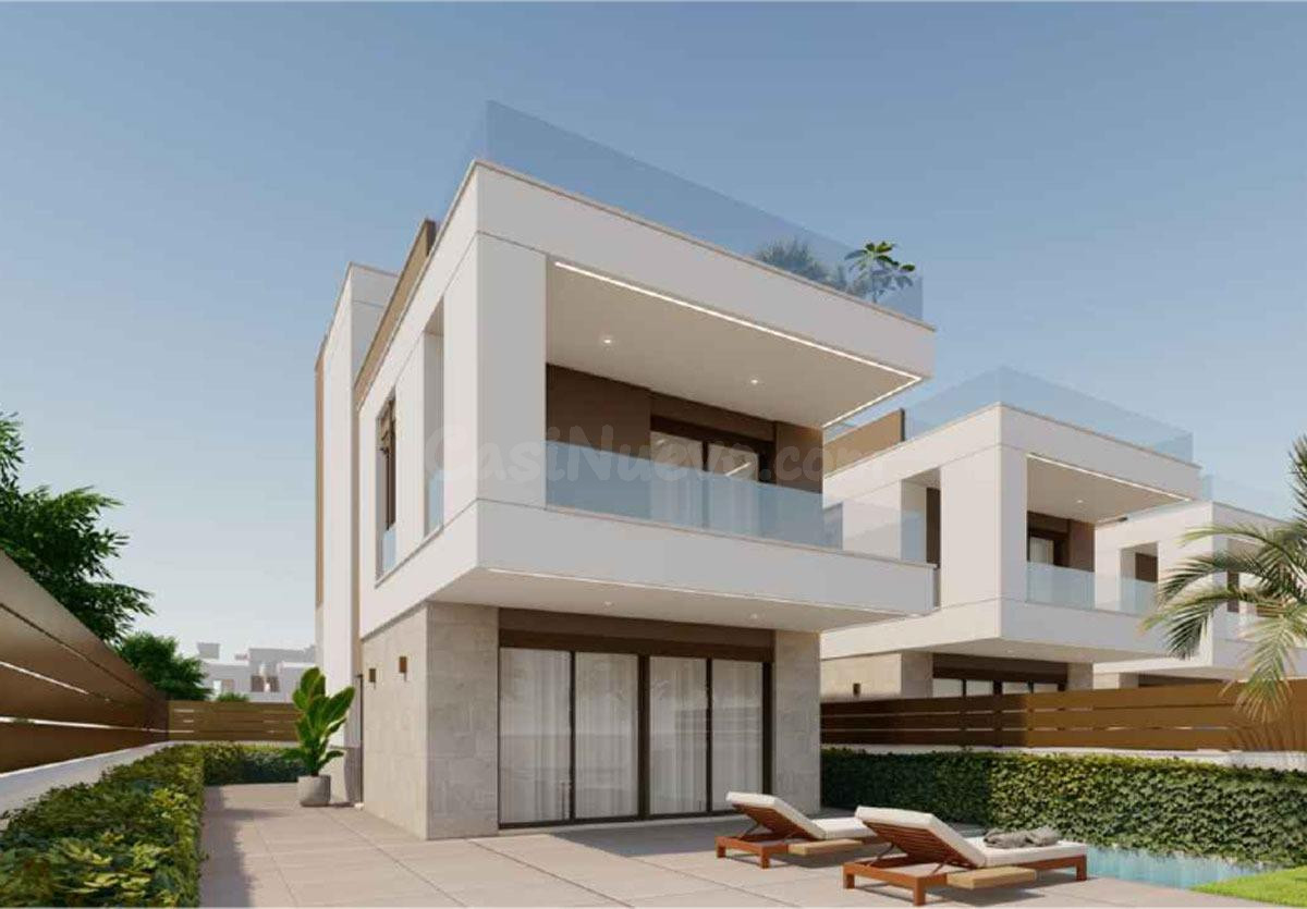 Villas de 3 dormitorios y 3 baños, en parcela privada con piscina, solárium, zona Pilar de la Horadada.