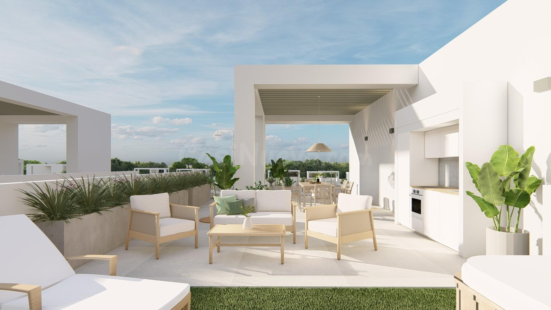 Ático de nueva construcción con 3 dormitorios y solarium privado en La Serena Golf a 300m de la playa en Los Alcázares