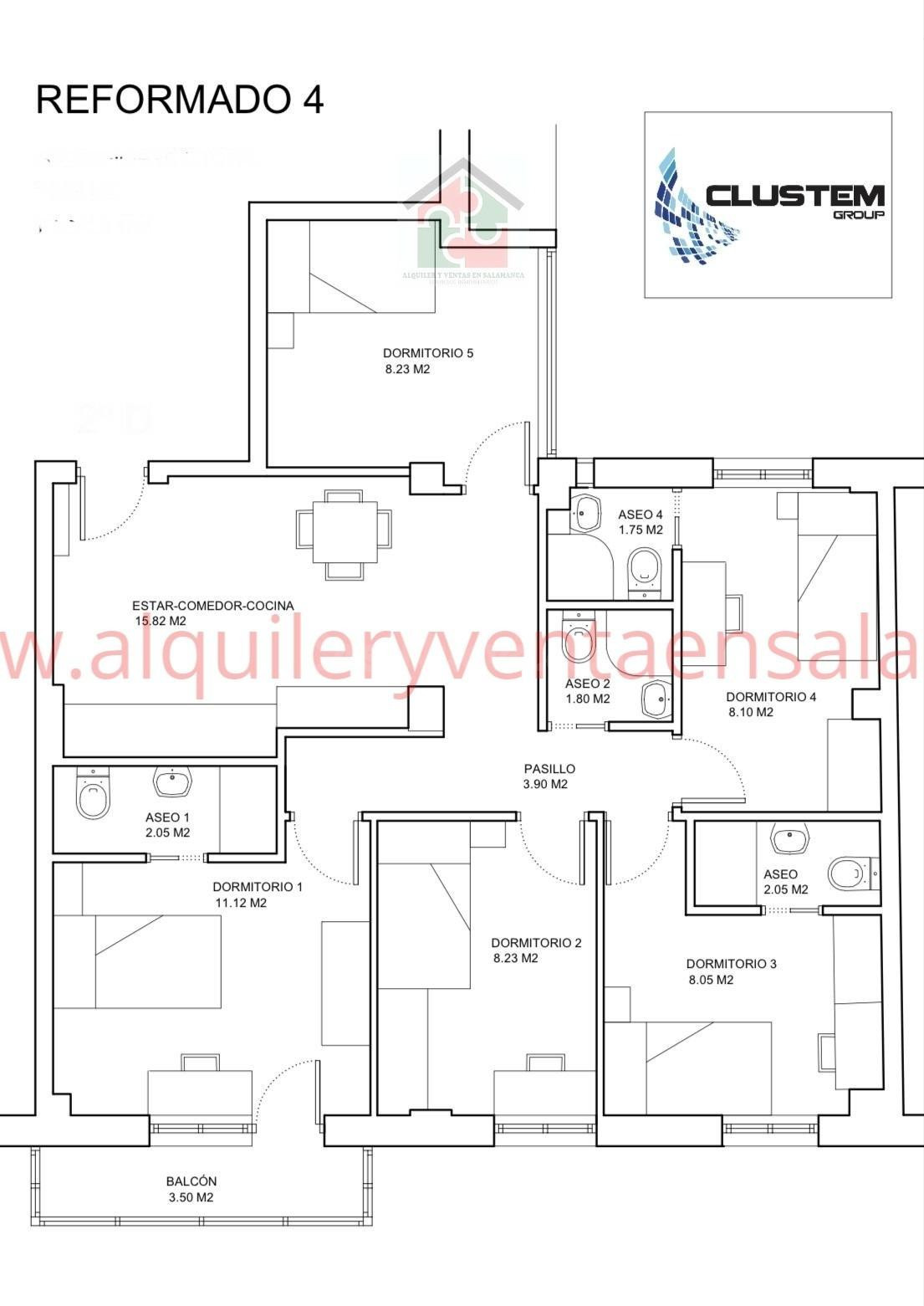 Piso 5 habitaciones 90m² en alquiler - Garrido Norte