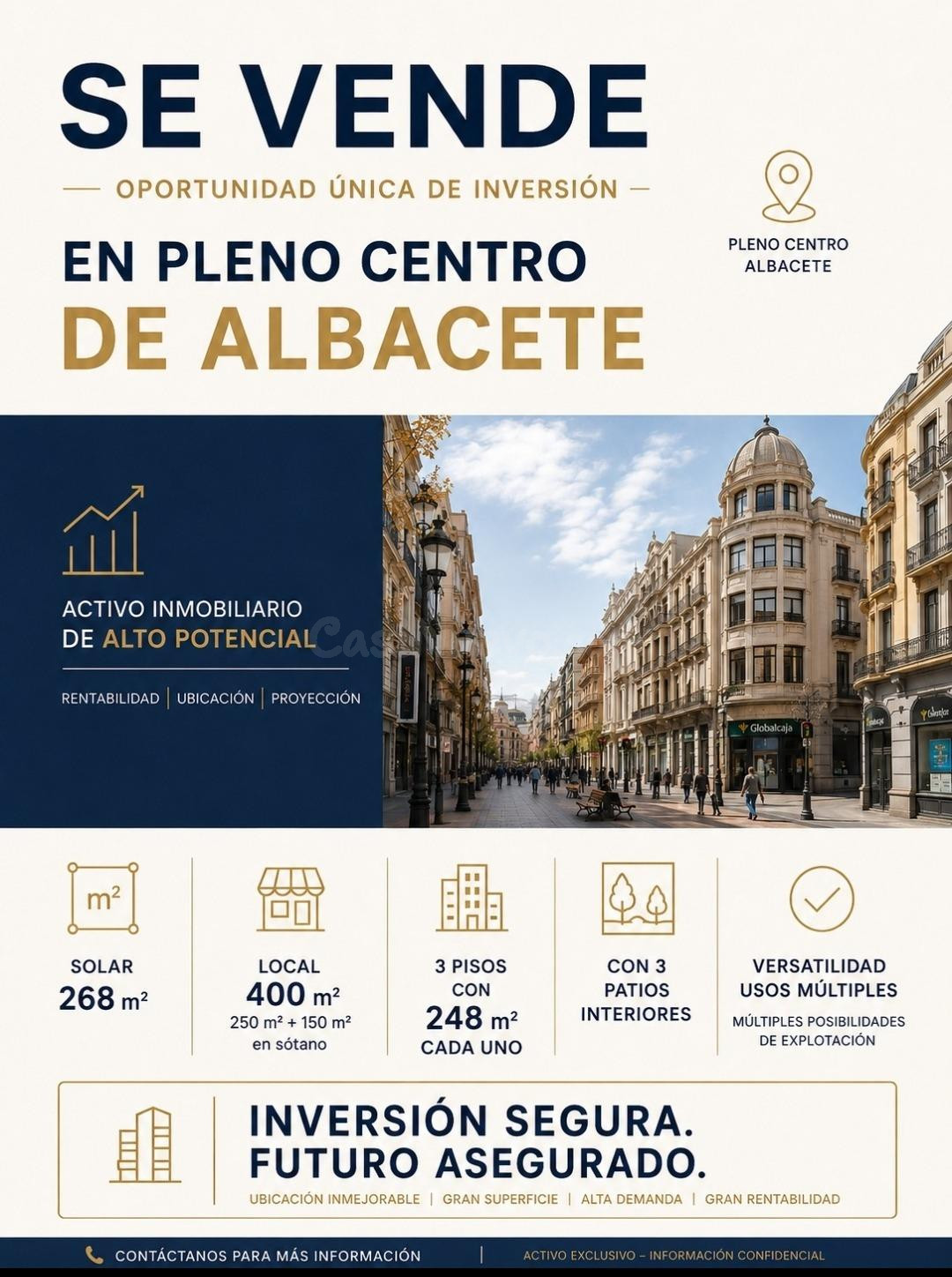 Se vende Edificio exclusivo en venta en pleno centro de Albacete – Activo inmobiliario de alto potencial