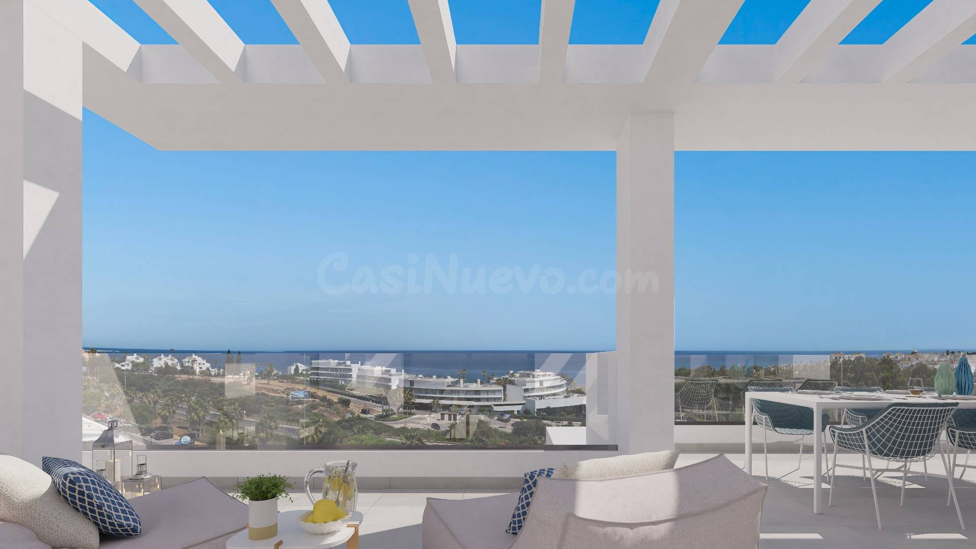 Impresionante ático con vistas al mar en venta en Guadalobón, Estepona, Málaga