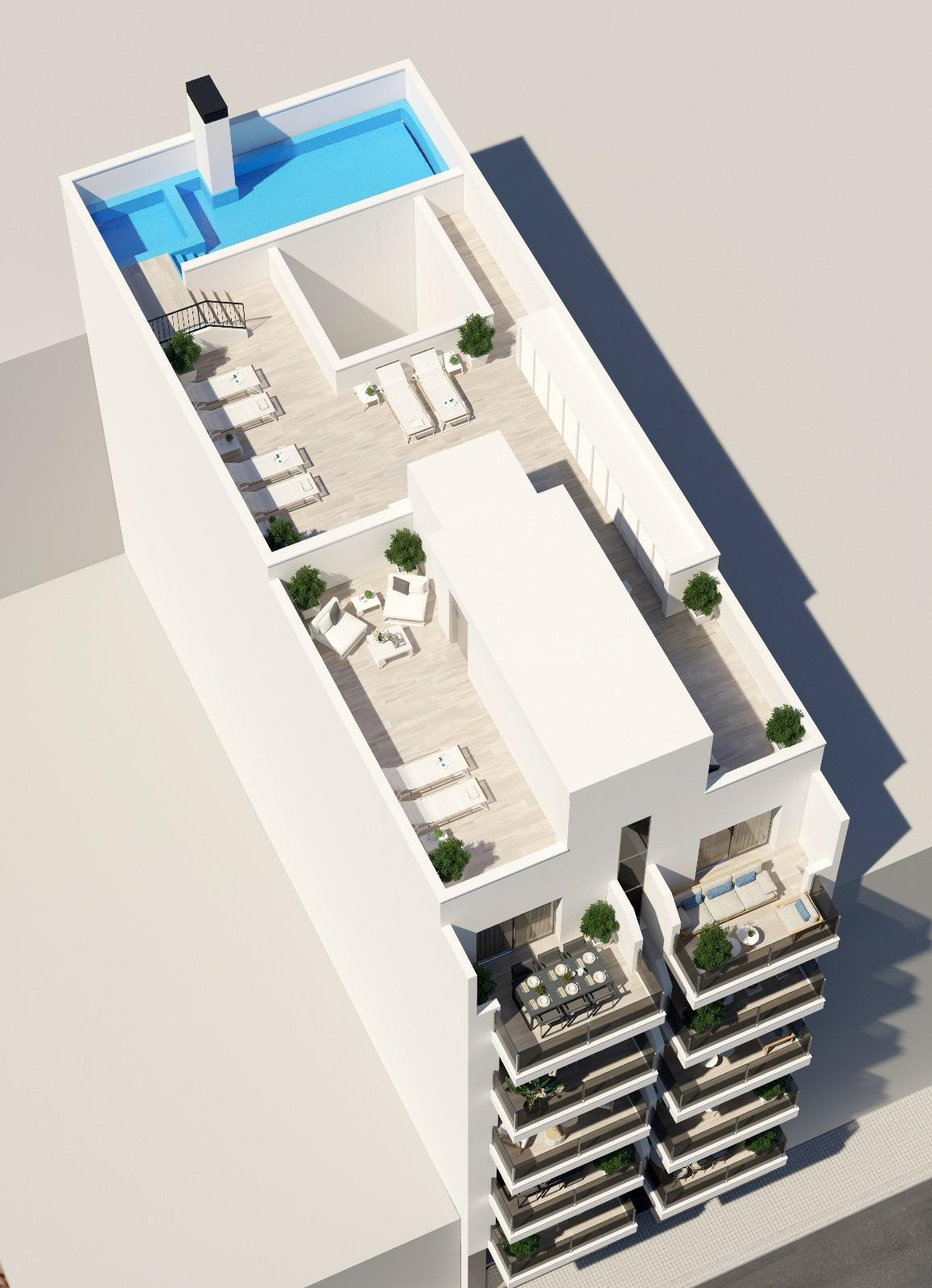 Se vende apartamentos de obra nueva a 150m de la Playa del Cura en Torrevieja