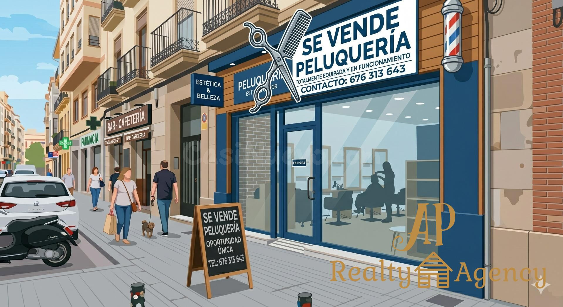 OPORTUNIDAD DE INVERSIÓN – PELUQUERÍA en funcionamiento con INQUILINO en rentabilidad.