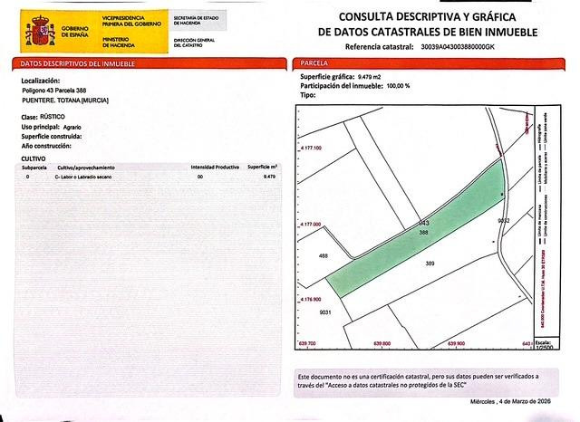 Terreno Rural en Totana: Oportunidad Única junto a la Autovía