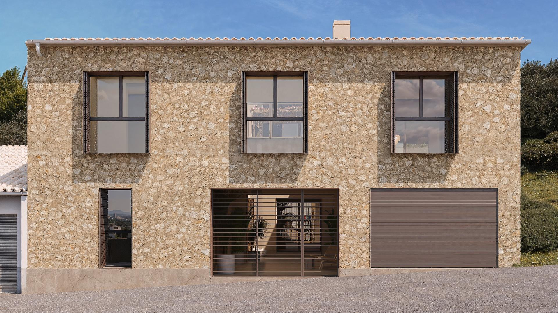 Exclusiva casa de pueblo que se construirá en Lloseta: diseño contemporáneo con carácter mallorquín