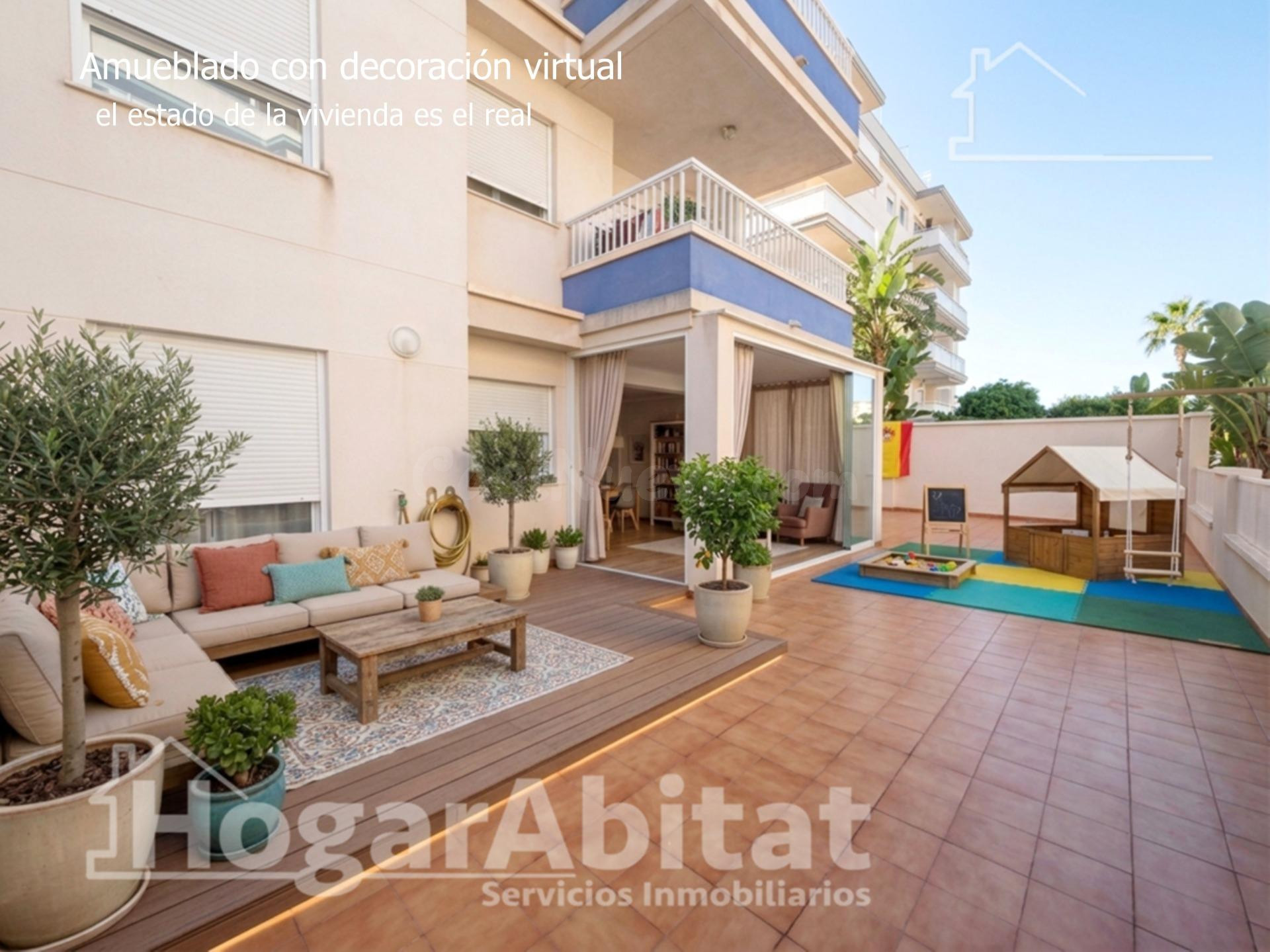 ¡CERCA DE LA PLAYA! PRECIOSA PLANTA BAJA CON TERRAZA, GARAJE Y PISCINA