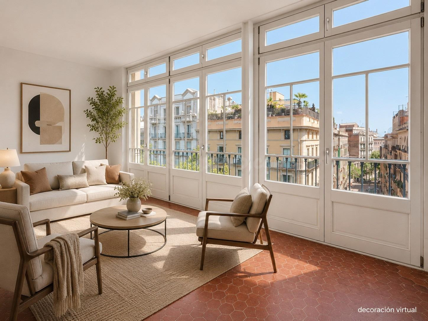 Espectacular piso a reformar con suelos hidraulicos en Eixample